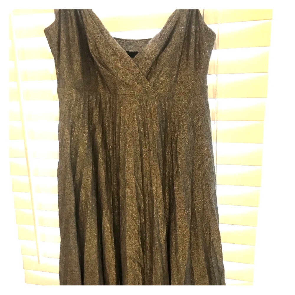Max and Cleo shimmer silver dress